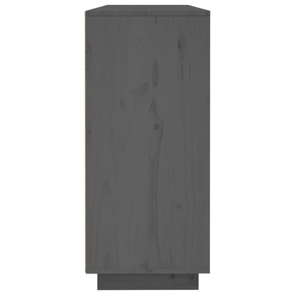 Dressoir 120X35X80 Cm Massief Grenenhout Grijs