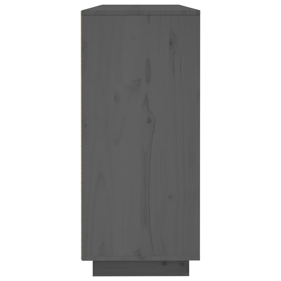 Dressoir 120X35X80 Cm Massief Grenenhout Grijs