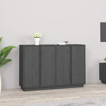 Dressoir 120X35X80 Cm Massief Grenenhout Grijs