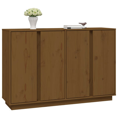 Dressoir 120X35X80 Cm Massief Grenenhout Honingbruin