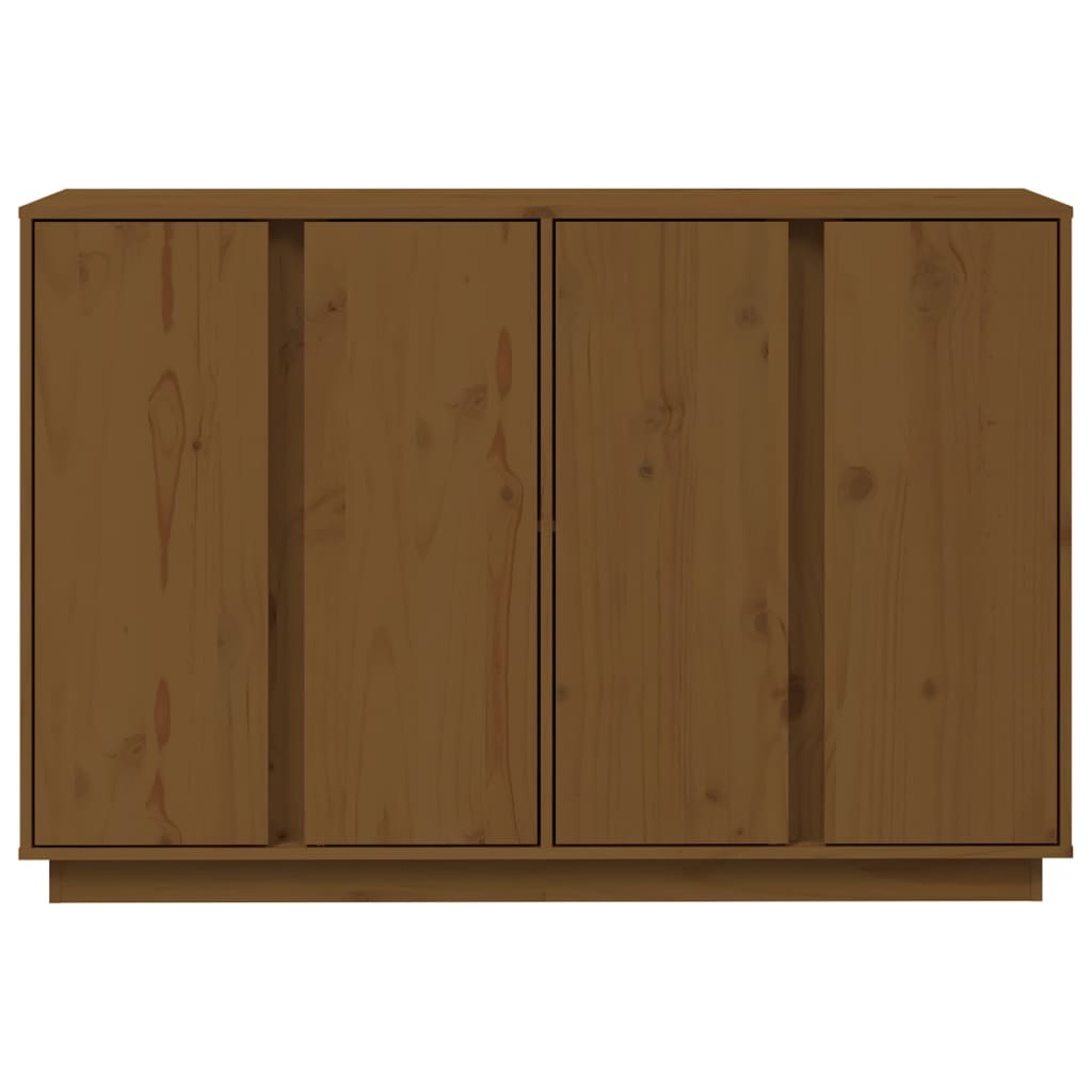 Dressoir 120X35X80 Cm Massief Grenenhout Honingbruin