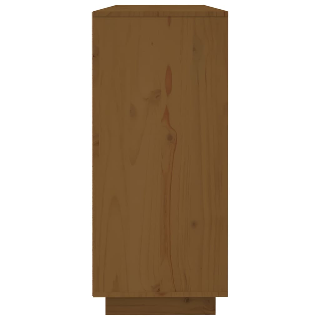 Dressoir 120X35X80 Cm Massief Grenenhout Honingbruin