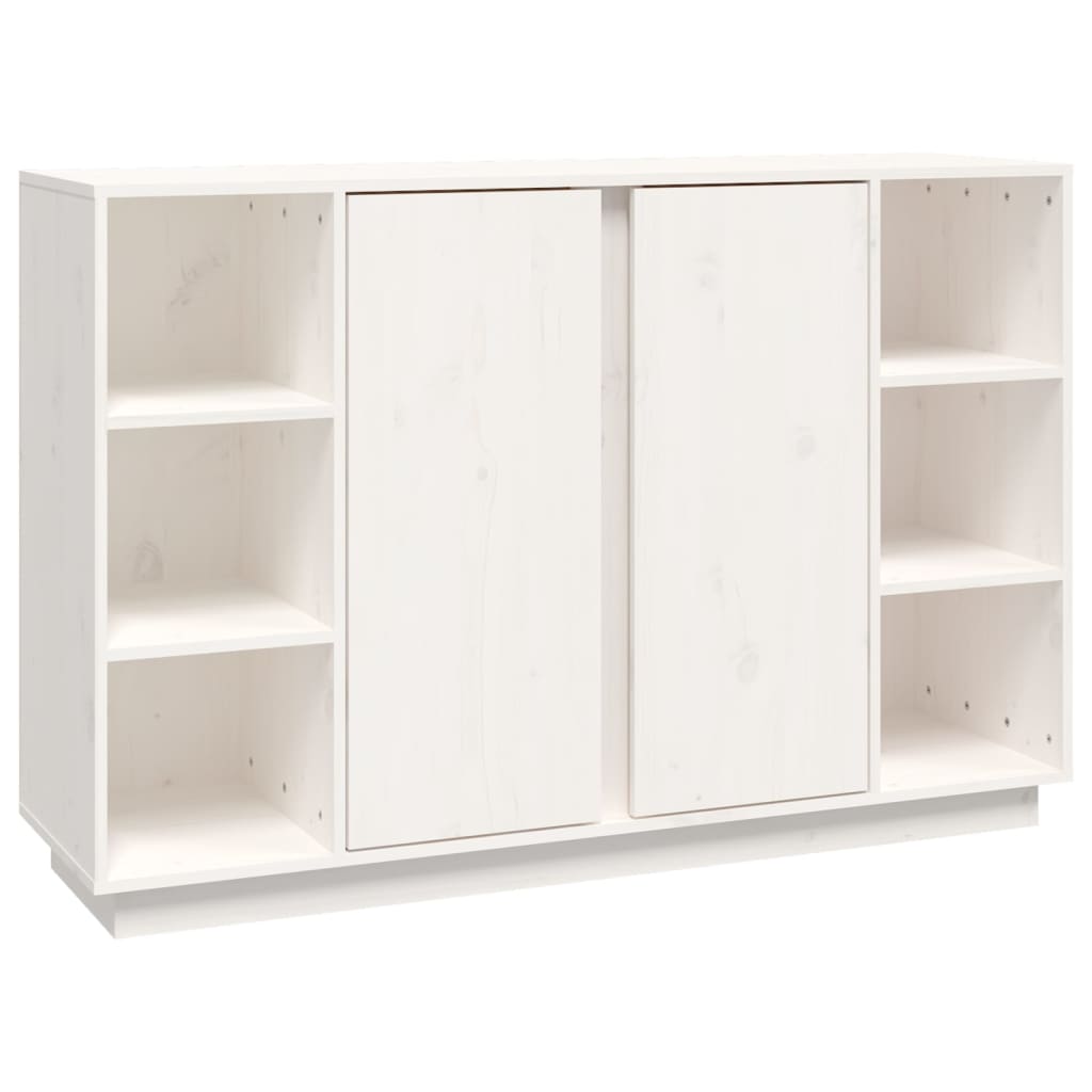 Dressoir 120X35X80 Cm Massief Grenenhout Wit