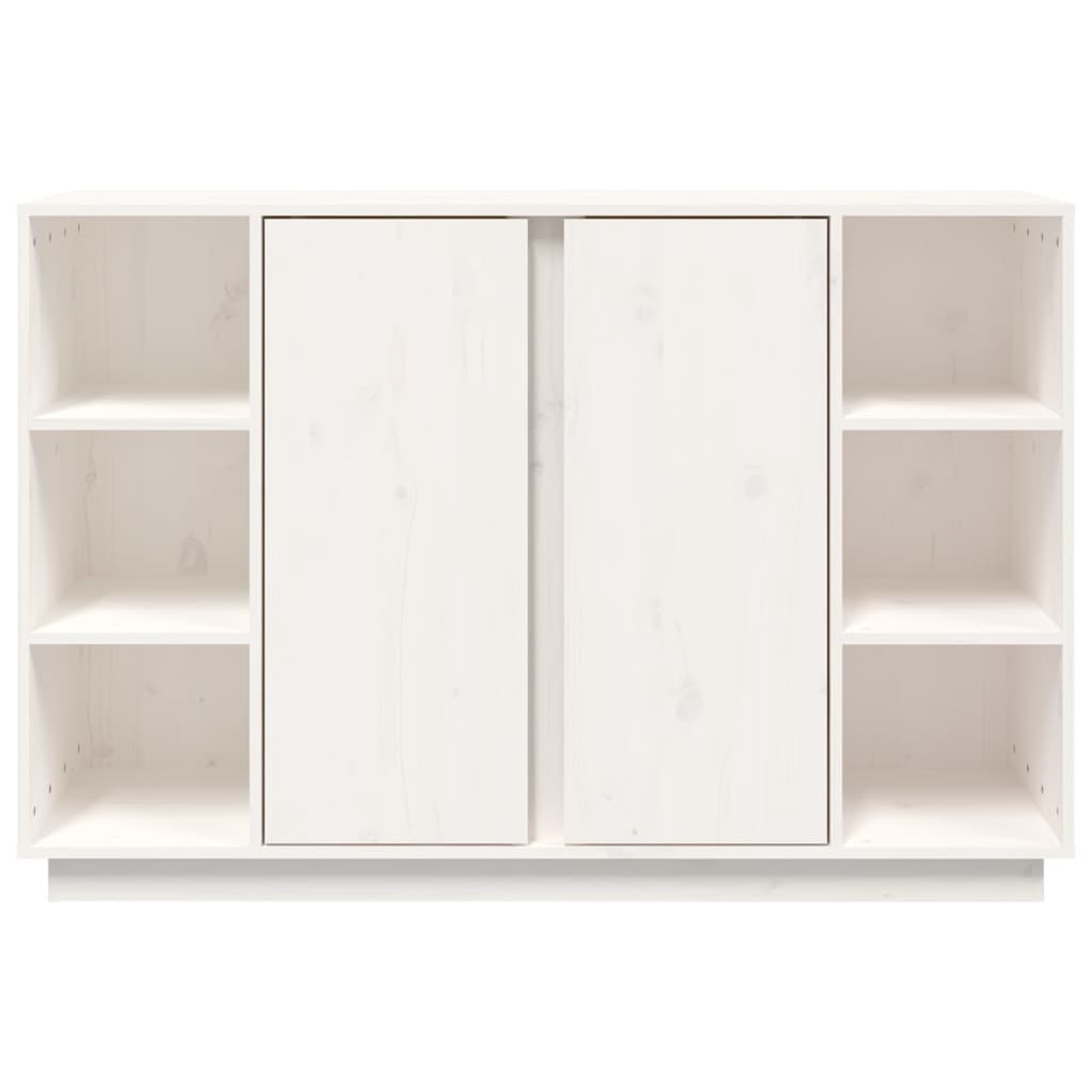 Dressoir 120X35X80 Cm Massief Grenenhout Wit