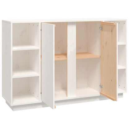 Dressoir 120X35X80 Cm Massief Grenenhout Wit