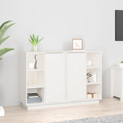Dressoir 120x35x80 cm massief grenenhout wit
