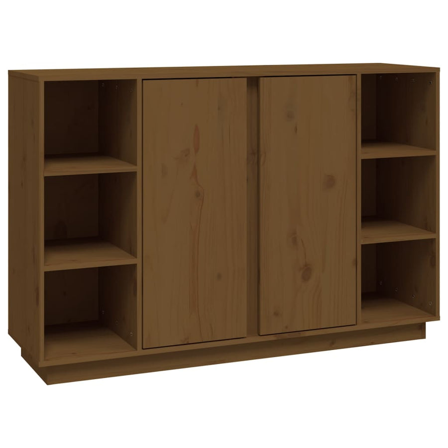 Dressoir 120X35X80 Cm Massief Grenenhout Honingbruin