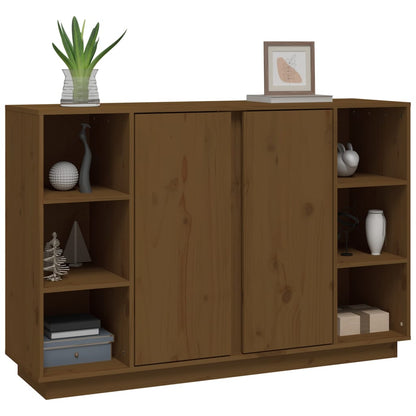 Dressoir 120X35X80 Cm Massief Grenenhout Honingbruin