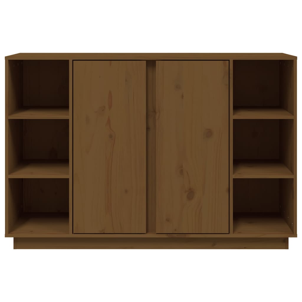 Dressoir 120X35X80 Cm Massief Grenenhout Honingbruin
