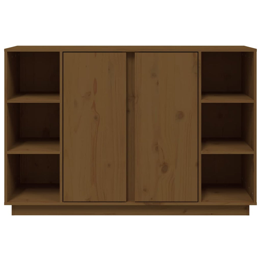 Dressoir 120X35X80 Cm Massief Grenenhout Honingbruin