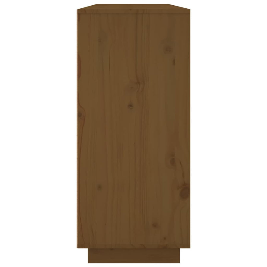 Dressoir 120X35X80 Cm Massief Grenenhout Honingbruin