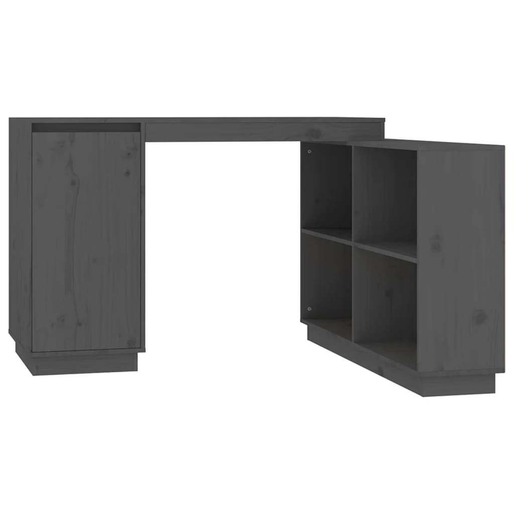 Bureau 110X50X75 Cm Massief Grenenhout Grijs