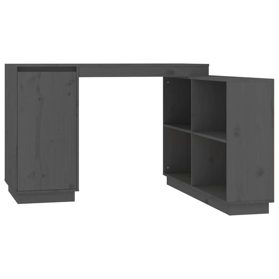 Bureau 110X50X75 Cm Massief Grenenhout Grijs
