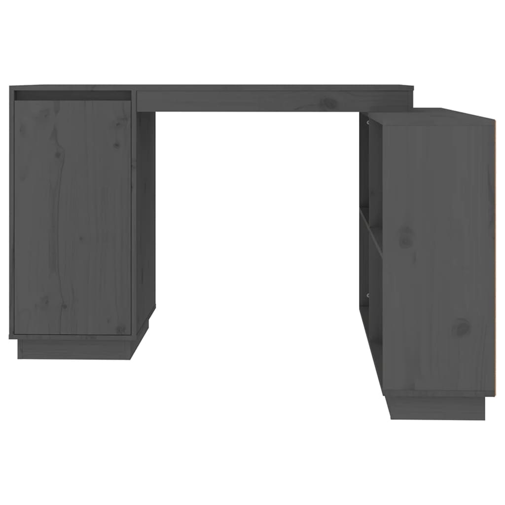 Bureau 110X50X75 Cm Massief Grenenhout Grijs