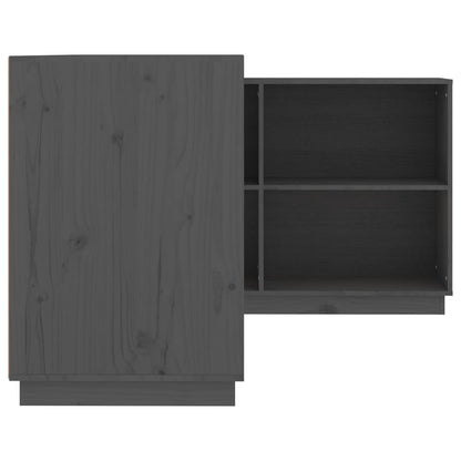 Bureau 110X50X75 Cm Massief Grenenhout Grijs