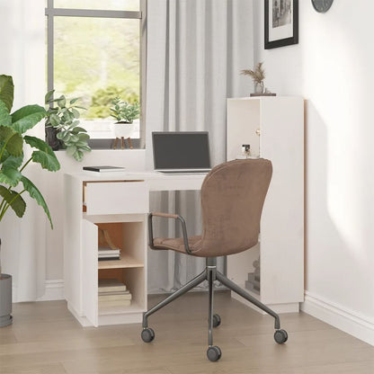 Bureau 110X53X117 Cm Massief Grenenhout Wit