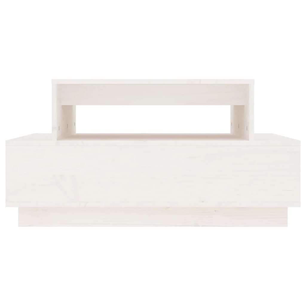 Salontafel 80X55X40,5 Cm Massief Grenenhout Wit
