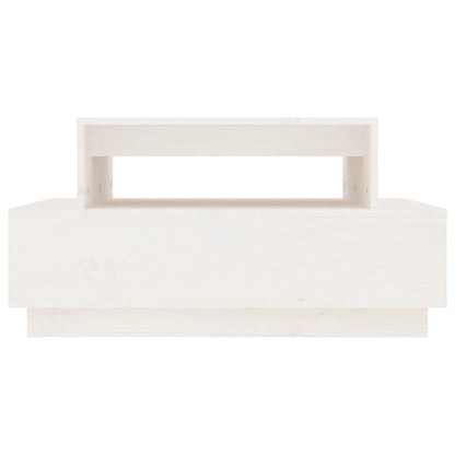 Salontafel 80X55X40,5 Cm Massief Grenenhout Wit