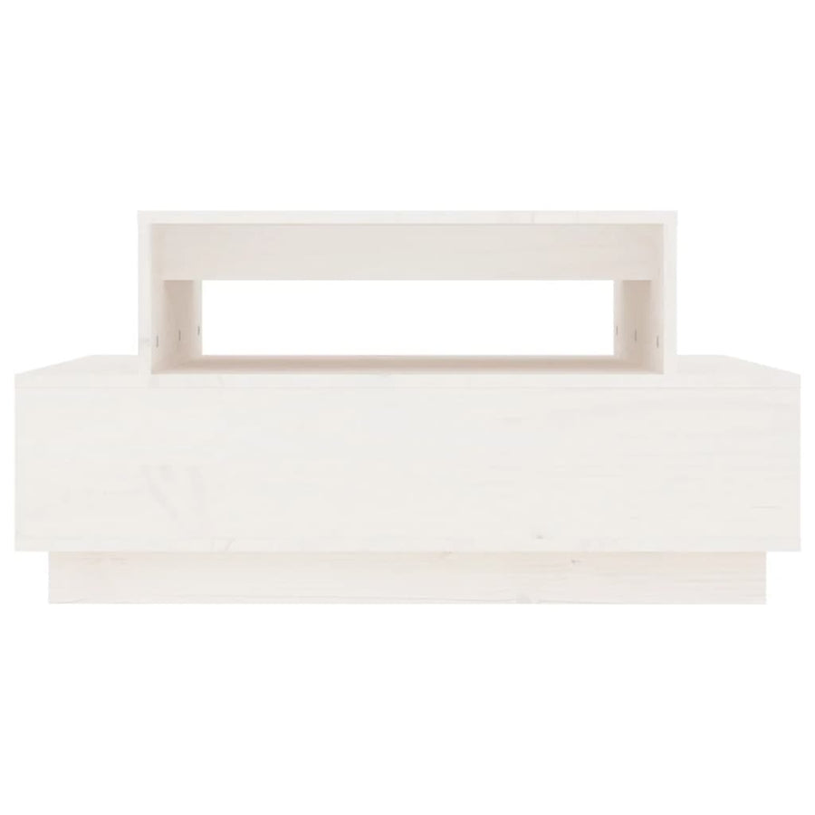 Salontafel 80X55X40,5 Cm Massief Grenenhout Wit