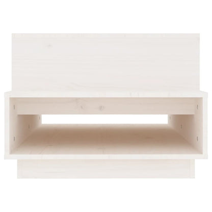 Salontafel 80X55X40,5 Cm Massief Grenenhout Wit
