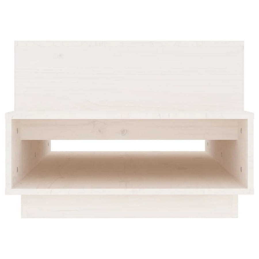 Salontafel 80X55X40,5 Cm Massief Grenenhout Wit