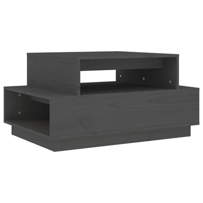 Salontafel 80X55X40,5 Cm Massief Grenenhout Grijs