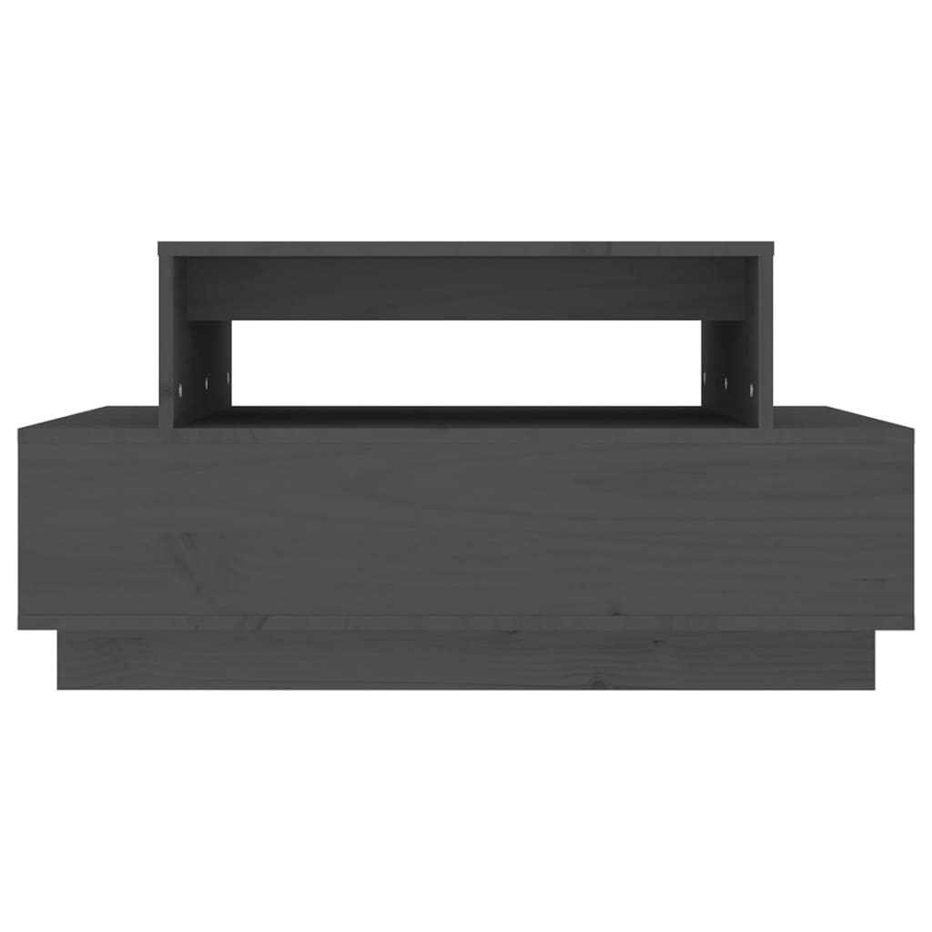 Salontafel 80X55X40,5 Cm Massief Grenenhout Grijs