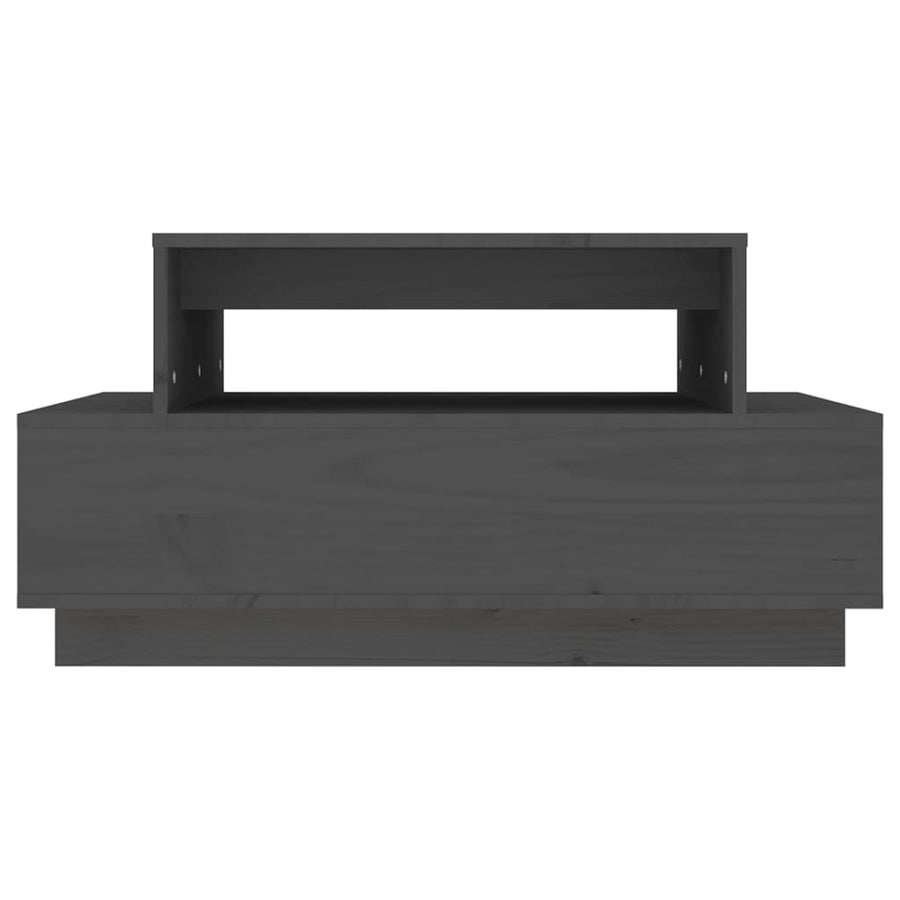 Salontafel 80X55X40,5 Cm Massief Grenenhout Grijs