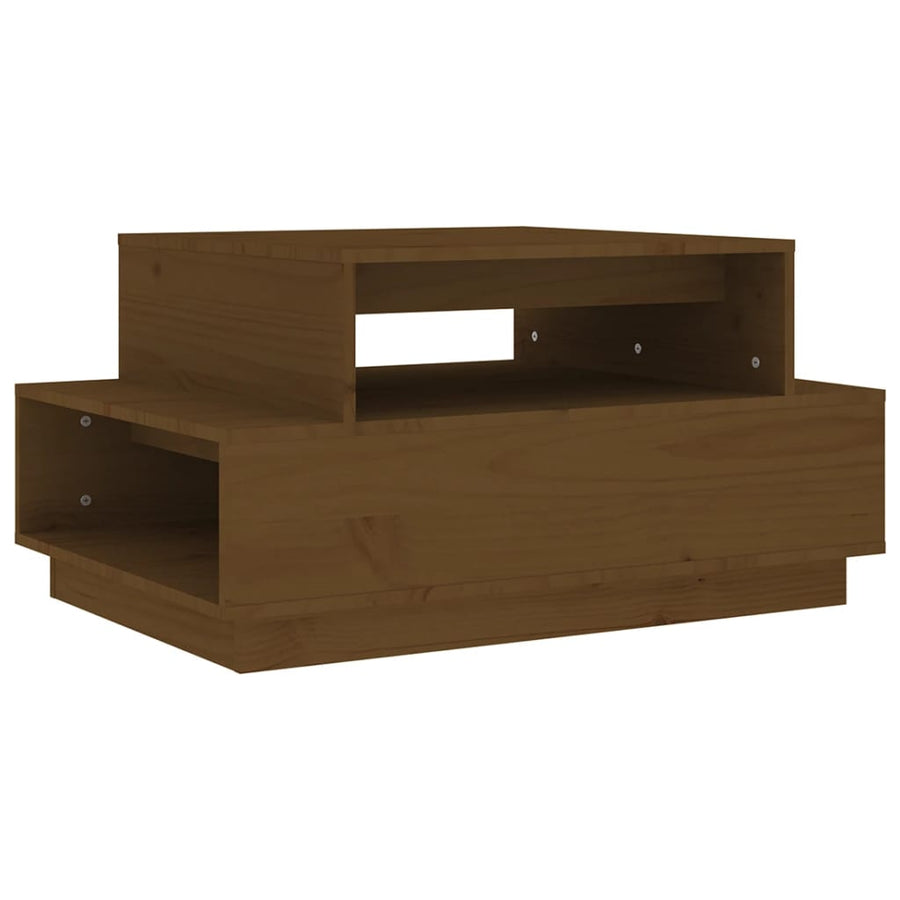 Salontafel 80X55X40,5 Cm Massief Grenenhout Honingbruin