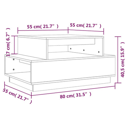 Salontafel 80X55X40,5 Cm Massief Grenenhout Honingbruin