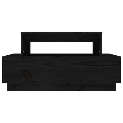 Salontafel 80X55X40,5 Cm Massief Grenenhout Zwart