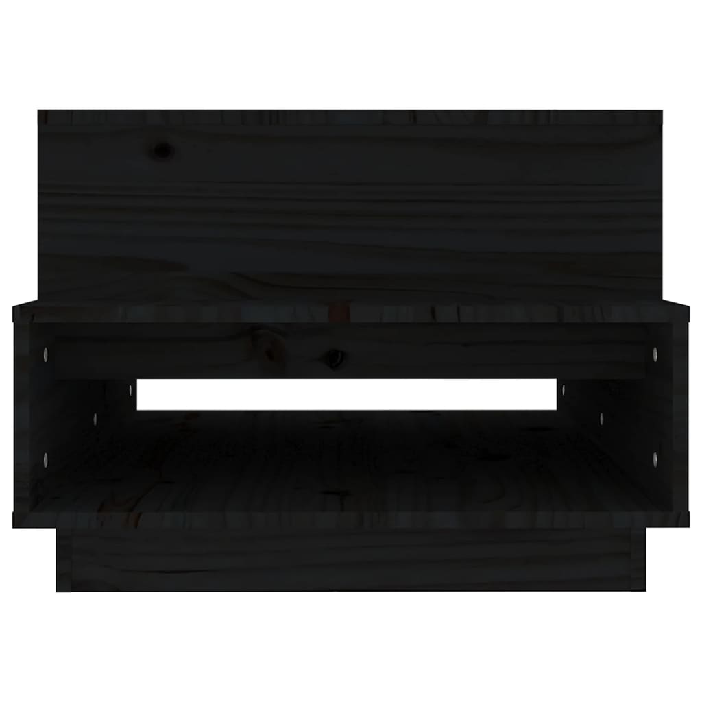 Salontafel 80X55X40,5 Cm Massief Grenenhout Zwart
