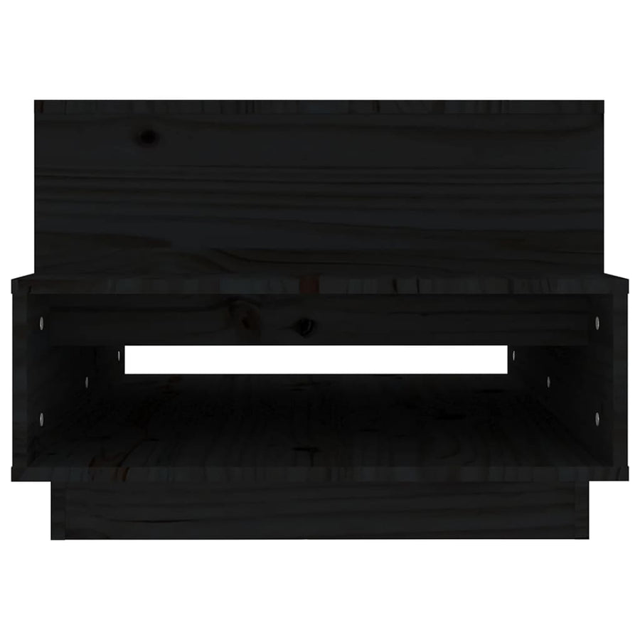 Salontafel 80X55X40,5 Cm Massief Grenenhout Zwart