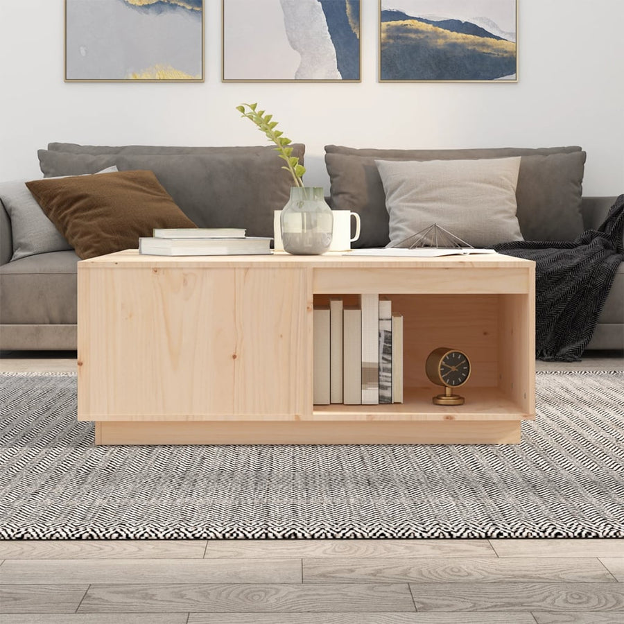 Salontafel 00X0X40,5 Cm Massief Grenenhout 100 x 101 x 40.5 cm Naturel