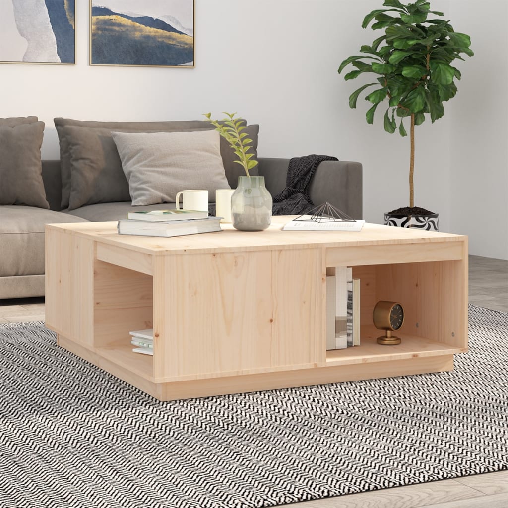 Salontafel 00X0X40,5 Cm Massief Grenenhout 100 x 101 x 40.5 cm Naturel