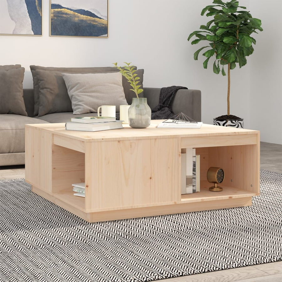 Salontafel 00X0X40,5 Cm Massief Grenenhout 100 x 101 x 40.5 cm Naturel