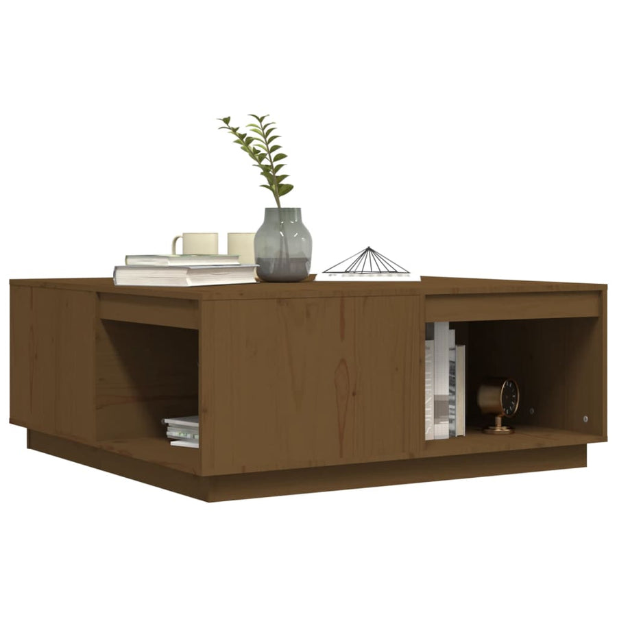 Salontafel 100X101X40,5 Cm Massief Grenenhout Honingbruin