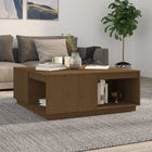 Coffee table 100x101x40.5 cm solid pine honey brown