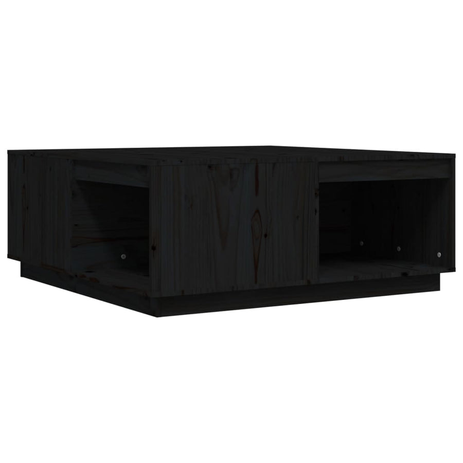Salontafel 100X101X40,5 Cm Massief Grenenhout Zwart