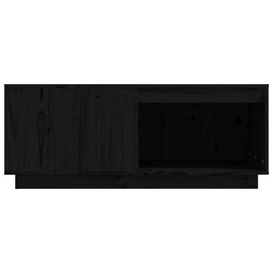 Salontafel 100X101X40,5 Cm Massief Grenenhout Zwart