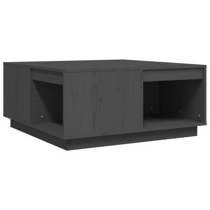 Salontafel 80X8X36,5 Cm Massief Grenenhout 80 x 81 x 36.5 cm Grijs