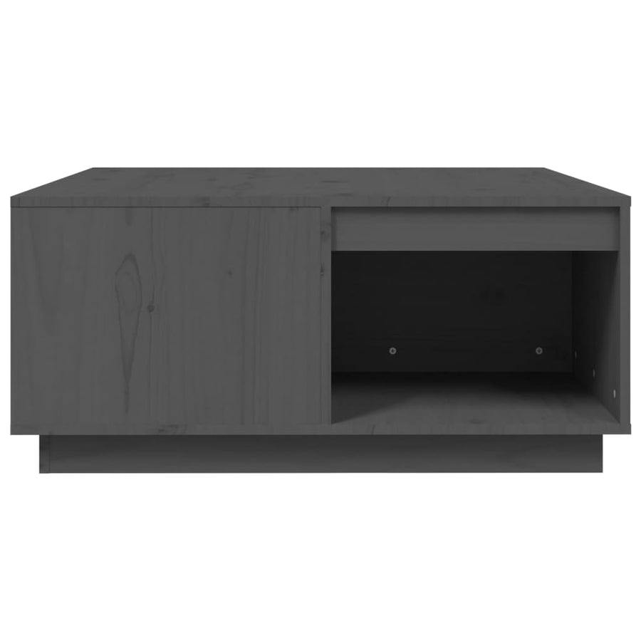 Salontafel 80X8X36,5 Cm Massief Grenenhout 80 x 81 x 36.5 cm Grijs
