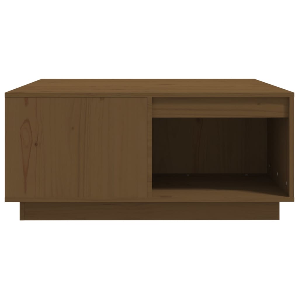 Salontafel 80X8X36,5 Cm Massief Grenenhout 80 x 81 x 36.5 cm Honingbruin