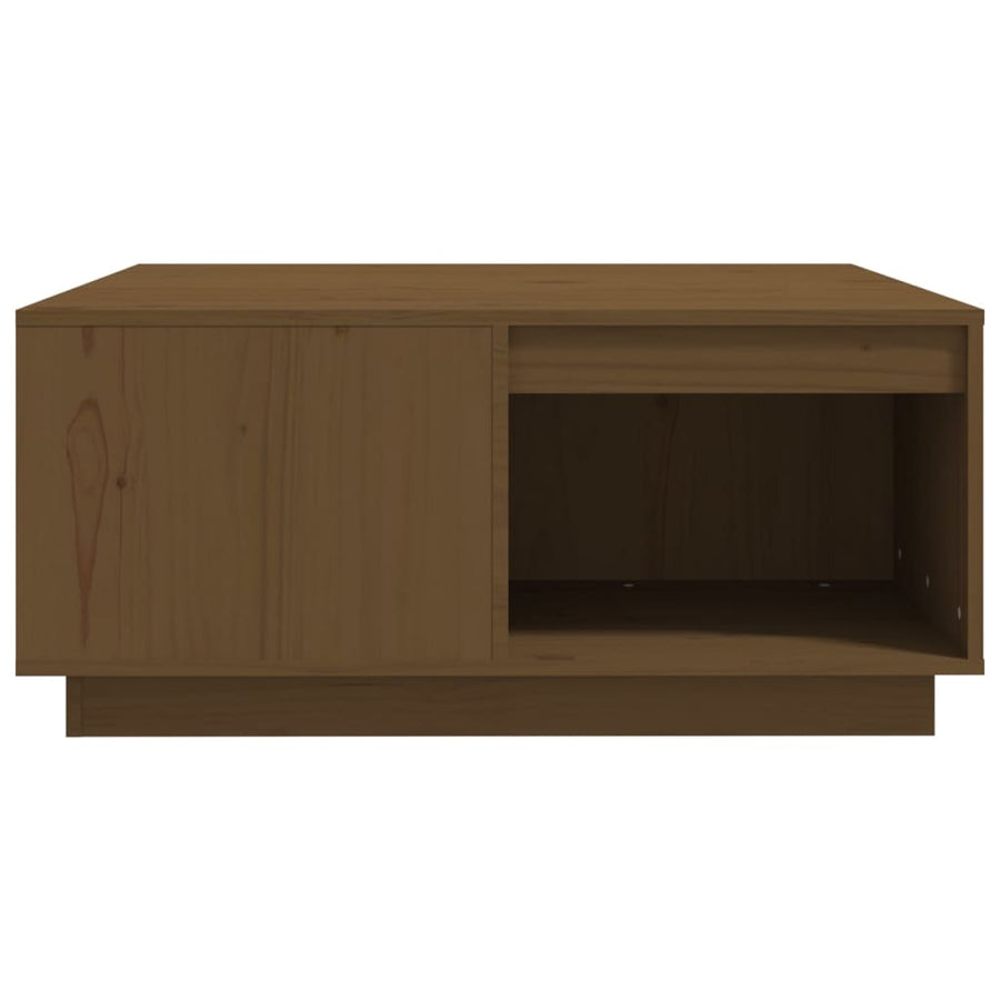 Salontafel 80X8X36,5 Cm Massief Grenenhout 80 x 81 x 36.5 cm Honingbruin