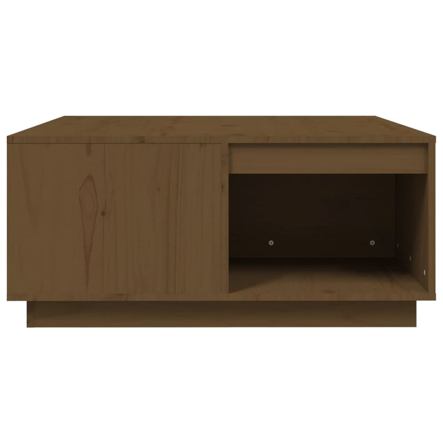 Salontafel 80X8X36,5 Cm Massief Grenenhout 80 x 81 x 36.5 cm Honingbruin