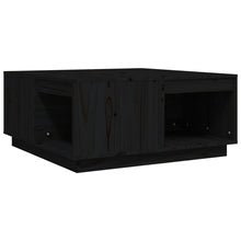 Salontafel 80X81X36,5 Cm Massief Grenenhout Zwart