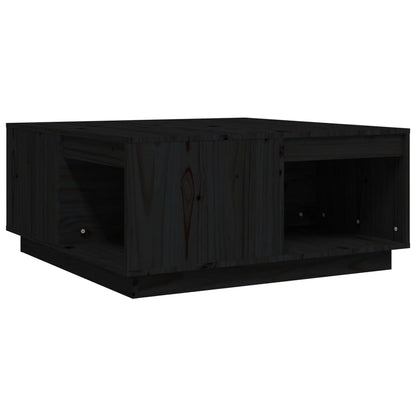 Salontafel 80X81X36,5 Cm Massief Grenenhout Zwart