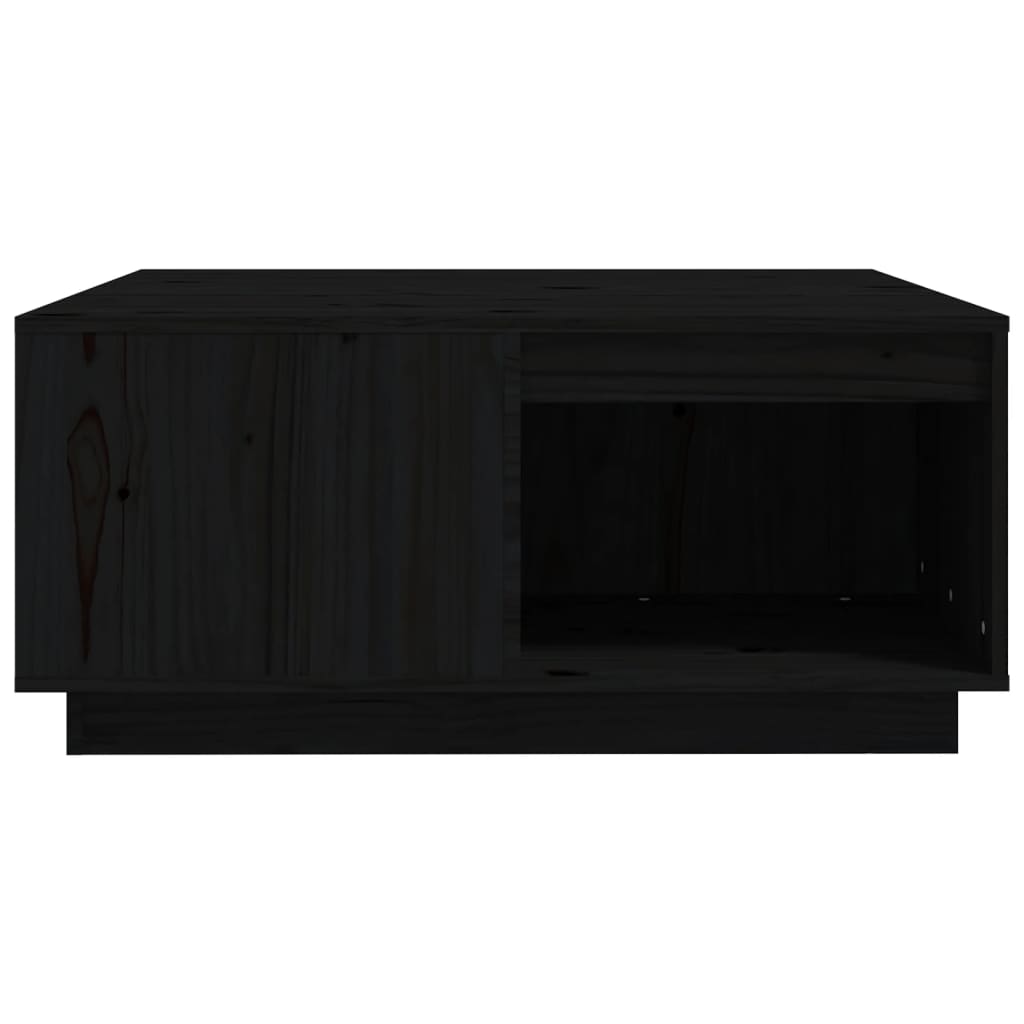 Salontafel 80X81X36,5 Cm Massief Grenenhout Zwart