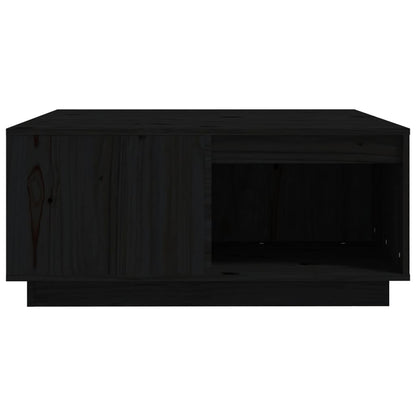 Salontafel 80X81X36,5 Cm Massief Grenenhout Zwart