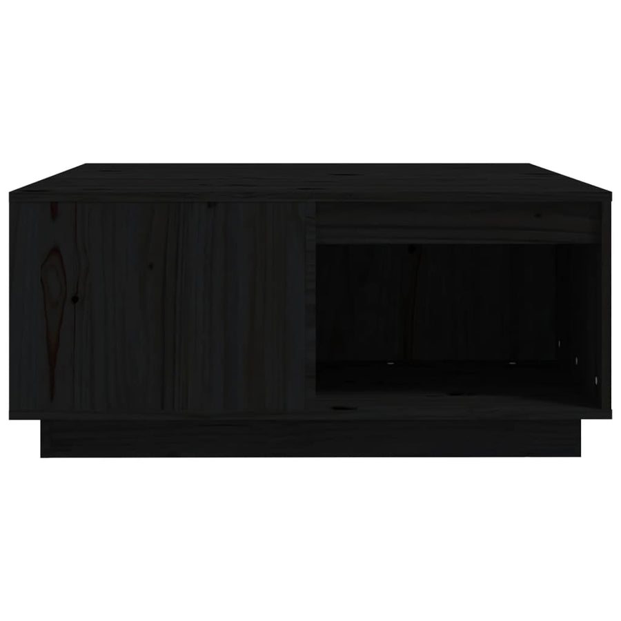 Salontafel 80X81X36,5 Cm Massief Grenenhout Zwart
